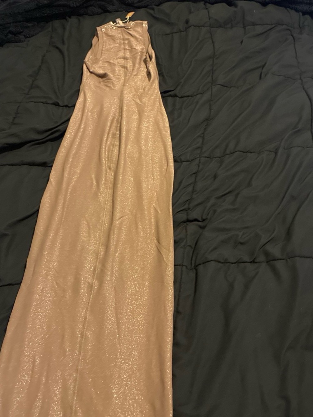 Skin Shimmery Taupe Maxi Skirt